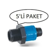 Poelsan 20 X ½" Damla Sulama Erkek Nipel (5'Li Pakettir.)