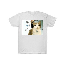 Flood Of Style Kedi Baykuş Lanetli İnternet Meowl Meme T-shirt Erkekler Kadınlar Için % 100% Pamuk T Shirt K Beyaz