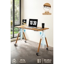 O-flex Oak Yükseklik Ayarlı Çalışma Masası Meşe