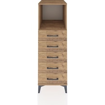Kronos Dolap Tek Raflı 5 Çekmeceli 44x59x134 Çam-çam Çam
