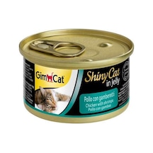 Gimcat Shinycat Tavuklu ve Karidesli Jelly Konserve Yetişkin Kedi Maması 70 G