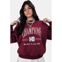 Madmext Mad Girls Bordo Kadın Sweatshirt Mg930 Bordo