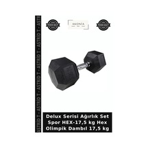Delux Serisi Ağırlık Set Spor Hex-17,5 Kg Hex Olimpik Dambıl 17,5 Kg Diğer