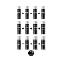 12 Adet Ral 9005 Parlak Siyah Sprey Boya 400 Ml.