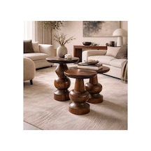 Mantar Sehpa Satranç Model Ceviz