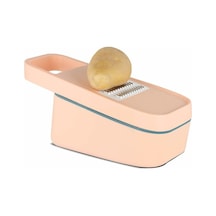 Çok Amaçlı Sebze Doğrayıcı - 4 Bıçak - Ergonomik Ve Güvenli Sap - Geniş Depolama Kapasitesi - Gıda Sınıfı Plastik Malzeme - Paslanmaz Çelik Diğer