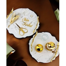 Devotiony Felsefesiyle Gold Polyester Söz Ve Nişan Tepsisi Gold Gold