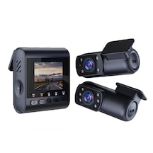 Sjcam M60 Gps 4k Ön-arka-iç Çift Kamera Cmos Araç Kamerası Siyah