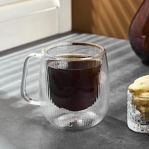 Lineo Çift Cidarlı Kupa 300 Ml Beyaz - Çok Renkli