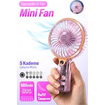Auhma Aufn04 Taşınabilir Mini El Fanı Şarjlı, Sessiz, 500mah Type-c Kablosuz Mini Fan