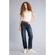 Defacto Comfort Straight Normal Bel 5 Cepli Yıkamalı Jean Pantolon H1654ax26aunm35 Mavi-nm35