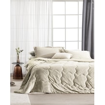 Madame Coco Kaira Çift Kişilik Comforter Set - Bej Ekru