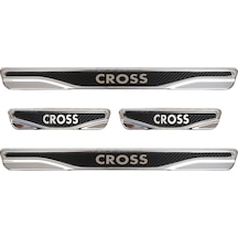 Egea Cross Uyumlu Kapı Eşiği Karbon Krom 4 Parça