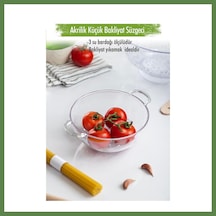 Bezos Akrilik Şeffaf Mini Pirinç Süzgeçi & Bakliyat Süzgeçi 3 Su Bardağı Ölçülü Hb006