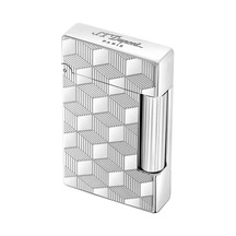 S.t. Dupont Initial Guilloche Çakmak Gümüş 20840 Gri