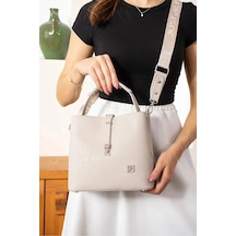 Just Polo Kadın Kabartma Baskılı Lüks El Ve Omuz Çantası Shopper Taş