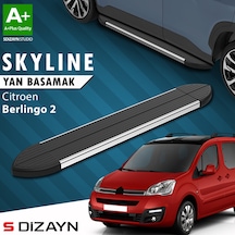 S-dizayn Citroen Berlingo 2 Skyline Krom Yan Basamak 193 Cm 2008-2018 A+ Kalite