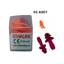 2411-T- Tekstil Tipi Antialerjik Yıkanabilir Kulak Tıkacı 25 Çift