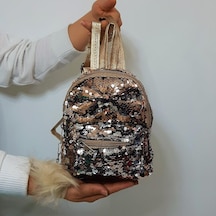 Fiyra Crn Dore Altın Pullu Kız Çocuk Sırt Çantası 16cmx20cmx10cm Altın