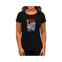 Cattle Decapitation Design Classic Siyah Kadın Tişört Siyah