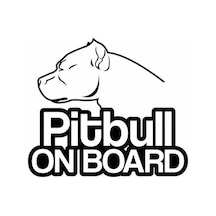 Pitbull Tarafından Korunuyor Sticker Yapıştırma 16Cm