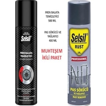 Selsil Fren Balata Temizleme Spreyi 500 Ml, Pas Sökücü Ve Yağlayıcı Sprey 400 Ml 500 ML