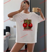 Tarzsokak Leopar Desenli Cherry 1 Beyaz
