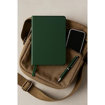 Defter, Noktalı Defter, Termo Deri Kapaklı Noktalı Defter, 128 Yaprak A5 Defter, Ofis Ve Kırtas