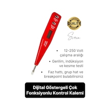 Premium Dijital Ekranlı Kontrol Kalemi Temaslı Temassız Voltaj Test Aleti Elektrik Akım Cihazı