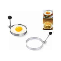 Kalp,yıldız,yuvarlak Şekilli Yumurta Kalıbı Saplı Saplı Omlet Ve Pancake Şekillendirici Kalıp Yapışmaz