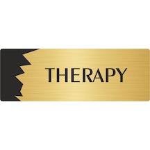 Metal Departman Kapı İsimliği, Yönlendirme Levhası Therapy 5x20 Cm Altın Renk
