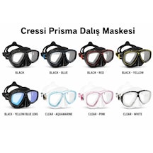 Cressi Prisma Dalış Maskesi Black - Yellow/blue Lens Black-Yellow