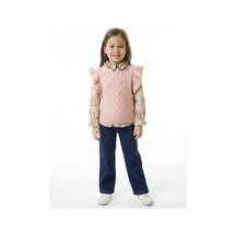 Xo Kids Kız Çocuk 3lu Alt Üst Takım 3-7 Yaş 4774 Pembe