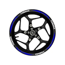 Yamaha Beyaz Yazılı Mavi Reflektif Pençe Şeritli