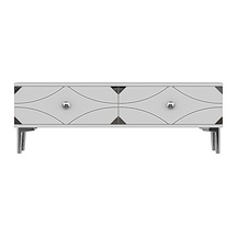 Tda1297bs - Alfa120 Duvara Montaj Tv Stand, Tv Rafı, Tv Sehpası Beyaz - Sılver 120cm