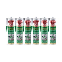 6 Adet Somafix Express Stropiyer Kartonpiyer Montaj Yapıştırıcısı Beyaz Beyaz