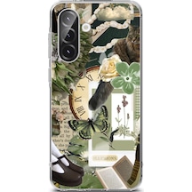Samsung Galaxy A36 Uyumlu Yeşil Estetik Pano Kolaj Baskılı Silikon Kılıf Renkli