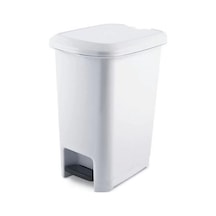 Üçsan Plastik Silim Pedallı Beyaz Çöp Kovası 10 L 39x21x36 Cm