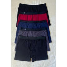 5'li Fırsat Ürünü Erkek %100 Pamuk Lastik Bel Boxer 001