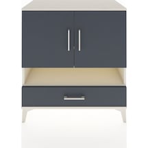 Hyperion Şifonyer 4 Raflı Tek Çekmeceli 2 Kapaklı 88x44x96 Aytaşı-antrasit Aytası