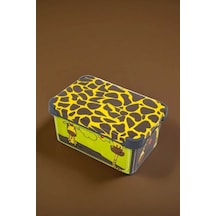 Style Box Giraffe Desenli 5 L Dekoratif Saklama Kutusu Çok Renkli