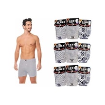 Empirme Erkek 10'lu Desenli Boxer Gri