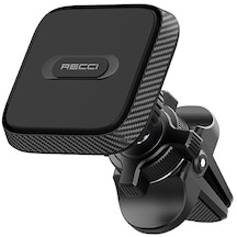 Araç İçi Magnetik Telefon Tutucu Recci Rho-c28 Havalandırma Tasarım Oynar Başlık Siyah