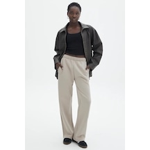 Madmext Bej Wide Leg Basic Eşofman Altı Mg1916-bej Bej