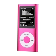 Pembe Dijital Renkli Ekranlı Mp3-mp4 Çalar Hafıza Kartı Girişli Metal