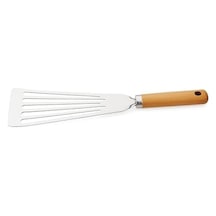 Bambu Saplı Paslanmaz Çelik Pizza Servis,kızartma Ve Izgara Spatulası,pişirme Çevirme Döndürme,kızartama Ve Izgara İçin Oluklu Spatula,pizza Servis Spatulası,velor Home. 0
