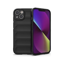 Zore İphone 14 Kılıf Esnek Tpu Oyuklu Arka Yüzey Tasarımlı Ogaa Etnik Silikon Kapak - Siyah