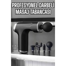Masaj Tabancası 4 Başlıklı Kas Ve Vücut Ağrıları İçin Şarjlı Darbeli