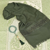 Hediyelik Seccade, Şal, İnci Tesbih, Asetat Kutulu 26 23 Cm 450 Gr Set-yeşil Çok Renkli