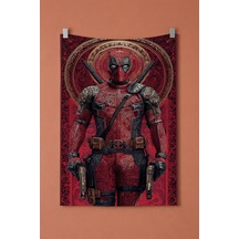 Deadpool Kahraman Duvar Örtüsü, Gamer Oda Dekoru, Çizgi Roman Temalı Kumaş Duvar Halısı Beyaz